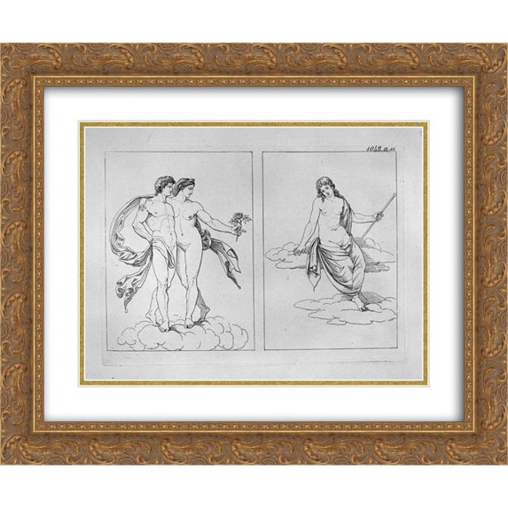Giovanni Battista Piranesi 2x Matted 24x20 Gold Ornate Framed Art Print 'Gemini and Virgo'