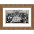 thumbnail image 1 of Giovanni Battista Piranesi 2x Matted 24x20 Gold Ornate Framed Art Print 'Map of Rome and the Campus Martius with the relevant Index and dedication to Clement XIII in three sheets, and title listed', 1 of 2