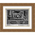 thumbnail image 1 of Giovanni Battista Piranesi 2x Matted 24x20 Gold Ornate Framed Art Print 'Pieces of columns, capitals, fragments of marble friezes and ornaments', 1 of 2