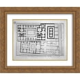 thumbnail image 1 of Giovanni Battista Piranesi 2x Matted 24x20 Gold Ornate Framed Art Print 'Section of the house', 1 of 2