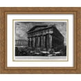 thumbnail image 1 of Giovanni Battista Piranesi 2x Matted 24x20 Gold Ornate Framed Art Print 'View of the Temple of Neptune', 1 of 2