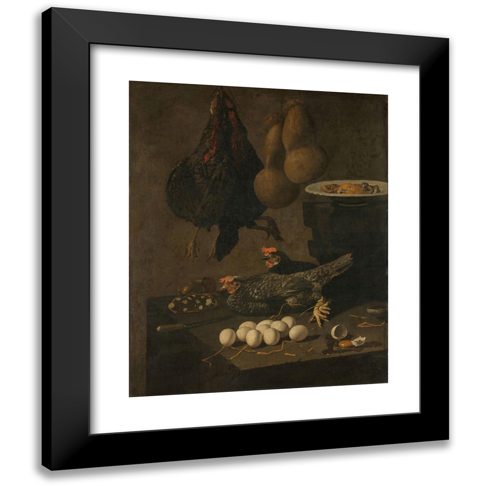 Giovanni Battista Recco 20x24 Black Modern Framed Museum Art Print Titled - Still Life with Chickens and Eggs (1640 - 1660) - image 1 of 5
