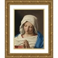 thumbnail image 1 of Giovanni Battista Salvi da Sassoferrato 12x14 Gold Ornate Wood Frame and Double Matted Museum Art Print Titled - The Madonna in Prayer, 1 of 4