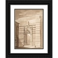 thumbnail image 1 of Giovanni Battista Silvestri 14x18 Black Ornate Wood Framed Double Matted Museum Art Print Titled - View of the Entrance to the Piazza Del Duomo from the Piazza San Giovanni in Siena (18, 1 of 5