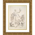 thumbnail image 1 of Giovanni Battista Tiepolo 12x14 Gold Ornate Wood Frame and Double Matted Museum Art Print Titled - Study for the Fresco Industry Triumphing Over Idleness, at the Villa Lochi Al&nbsp;Biron (ca.&nbsp;17, 1 of 4