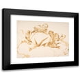 thumbnail image 1 of Giovanni Battista Tiepolo 14x11 Black Modern Framed Museum Art Print Titled - Two Women and a Winged Boy on Clouds (1696-1770), 1 of 5