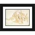 thumbnail image 1 of Giovanni Battista Tiepolo 14x11 Black Ornate Wood Framed Double Matted Museum Art Print Titled: A Group of Punchinelli Seated (ca. 1760), 1 of 5