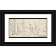 thumbnail image 1 of Giovanni Battista Tiepolo 14x9 Black Ornate Wood Framed Double Matted Museum Art Print Titled: Soldiers Offering the Decapitated Head of a Man and Keys to a General (1696-1770), 1 of 5