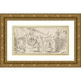thumbnail image 1 of Giovanni Battista Tiepolo 14x9 Gold Ornate Wood Frame and Double Matted Museum Art Print Titled - Bishops and Monks Being Received at a Ship by a Venerable Dignitary (1696-1770), 1 of 4