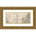 thumbnail image 1 of Giovanni Battista Tiepolo 14x9 Gold Ornate Wood Frame and Double Matted Museum Art Print Titled - Siege of a City (1696-1770), 1 of 4