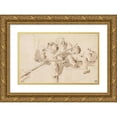 thumbnail image 1 of Giovanni Battista Tiepolo 18x13 Gold Ornate Wood Frame and Double Matted Museum Art Print Titled - A River God and Other Figures on a Parapet (ca. 1740), 1 of 4