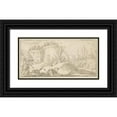 thumbnail image 1 of Giovanni Battista Tiepolo 24x14 Black Ornate Framed Double Matted Museum Art Print Titled: Attacks on the Walls of a City (1696-1770), 1 of 5