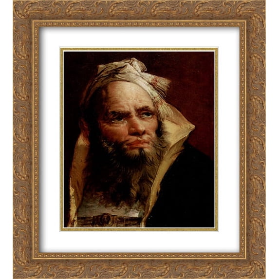 Giovanni Battista Tiepolo 2x Matted 20x24 Gold Ornate Framed Art Print 'Head of a Philosopher'