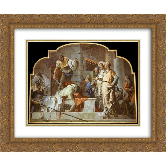 Giovanni Battista Tiepolo 2x Matted 24x20 Gold Ornate Framed Art Print 'The Beheading of John the Baptist'