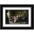 thumbnail image 1 of Giovanni Battista Torriglia 2x Matted 24x18 Black Ornate Framed Art Print 'A New Friend', 1 of 2