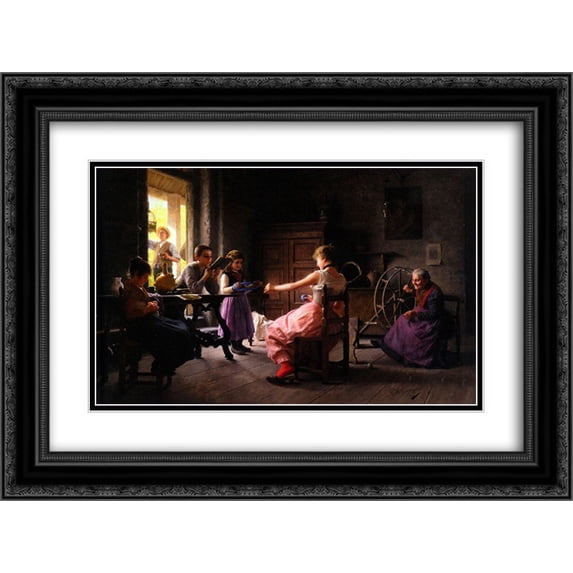 Giovanni Battista Torriglia 2x Matted 24x18 Black Ornate Framed Art Print 'The Web of Life'