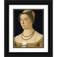 thumbnail image 1 of Giovanni Bellini 20x24 Black Ornate Framed Double Matted Museum Art Print Titled: Portrait of a Woman (1450 - 1470), 1 of 5