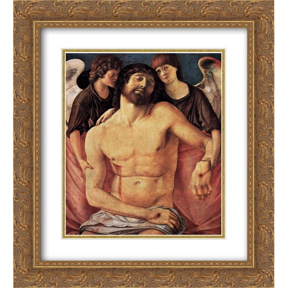 Giovanni Bellini 2x Matted 20x24 Gold Ornate Framed Art Print 'Dead Christ Supported by Angels'