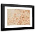 thumbnail image 1 of Giovanni Benedetto Castiglione 24x19 Black Modern Framed Museum Art Print Titled - Bacchanal Before a Herm (Early 1660s), 1 of 5