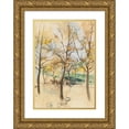 thumbnail image 1 of Giovanni Boldini 11x14 Gold Ornate Wood Frame and Double Matted Museum Art Print Titled - Trees in the Bois De Boulogne, 1 of 4