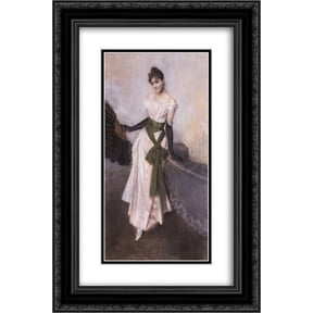 Giovanni Boldini 2x Matted 16x24 Black Ornate Framed Art Print 'Ritratto della Signorina Concha de Ossa'