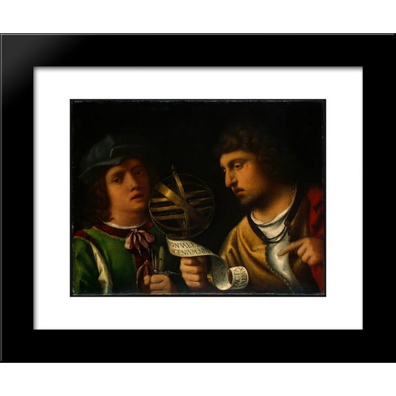 Giovanni Borgherini and His Tutor 20x24 Framed Art Print by Giorgione