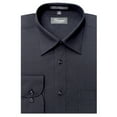thumbnail image 1 of Giovanni CLG1002-17 1-2x34-35 Mens Solid Color Dress Shirt, Black, 1 of 2