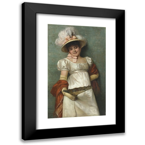 Giovanni Costa 12x18 Black Modern Framed Museum Art Print Titled - A Fair Maiden