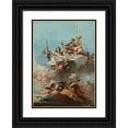thumbnail image 1 of Giovanni Domenico Tiepolo 11x14 Black Ornate Wood Framed Double Matted Museum Art Print Titled: Triumph of Virtue, 1 of 5