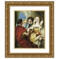 thumbnail image 1 of Giovanni Domenico Tiepolo 12x14 Gold Ornate Wood Frame and Double Matted Museum Art Print Titled - The Continence of Scipio (ca. 1751), 1 of 4