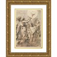 thumbnail image 1 of Giovanni Domenico Tiepolo 14x18 Gold Ornate Wood Frame and Double Matted Museum Art Print Titled - The Baptism of Christ (With Saint John, Without His Cross, in Profile to the Right) (ca. 17, 1 of 4