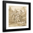 thumbnail image 1 of Giovanni Domenico Tiepolo 15x18 Black Modern Framed Museum Art Print Titled - Rinaldo Persuaded by Ubaldo and Guelfo to Abandon Armida (Mid-18th-Late 18th Century), 1 of 5