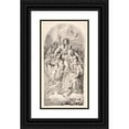 thumbnail image 1 of Giovanni Domenico Tiepolo 15x24 Black Ornate Framed Double Matted Museum Art Print Titled: The Holy Family with Two Female Saints (1727-1804), 1 of 5