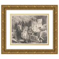 thumbnail image 1 of Giovanni Domenico Tiepolo 18x15 Gold Ornate Wood Frame and Double Matted Museum Art Print Titled - Joseph and Mary Prepare to Leave (1750-1753), 1 of 4