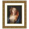 thumbnail image 1 of Giovanni Domenico Tiepolo 20x24 Gold Ornate Framed and Double Matted Museum Art Print Titled - Portrait of a Woman (1762-1770), 1 of 4