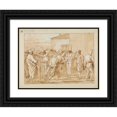 thumbnail image 1 of Giovanni Domenico Tiepolo 24x19 Black Ornate Framed Double Matted Museum Art Print Titled: The Flogging of Punchinello (ca. 1800), 1 of 5