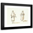 thumbnail image 1 of Giovanni Domenico Tiepolo 24x20 Black Modern Framed Museum Art Print Titled - Caricature of Two Women Seen from Behind (Late 18th Century), 1 of 5