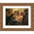 thumbnail image 1 of Giovanni Domenico Tiepolo 2x Matted 24x20 Gold Ornate Framed Art Print 'Christ and the Adulteress', 1 of 2