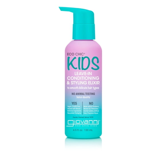 Giovanni Eco Chic® Kids, Leave-In Conditioning & Styling Elixir, 4.5 fl oz (133 ml)