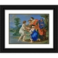 thumbnail image 1 of Giovanni Francesco Romanelli 18x14 Black Ornate Wood Framed Double Matted Museum Art Print Titled - The Finding of Moses (1656-1657), 1 of 5