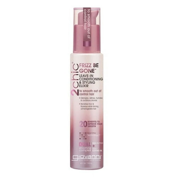 Giovanni Frizz Be Gone Leave-in Conditioner and Hair Styling Elixir, 4 Oz, 2 Pack