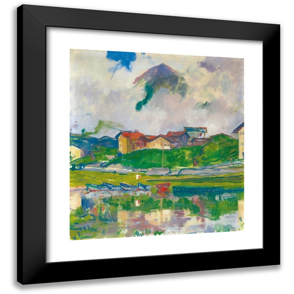 Giovanni Giacometti 20x22 Black Modern Framed Museum Art Print Titled - Sad (1925)