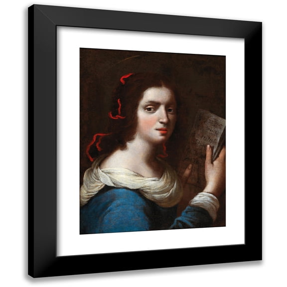 Giovanni Martinelli 19x24 Black Modern Framed Museum Art Print Titled - Saint Cecilia