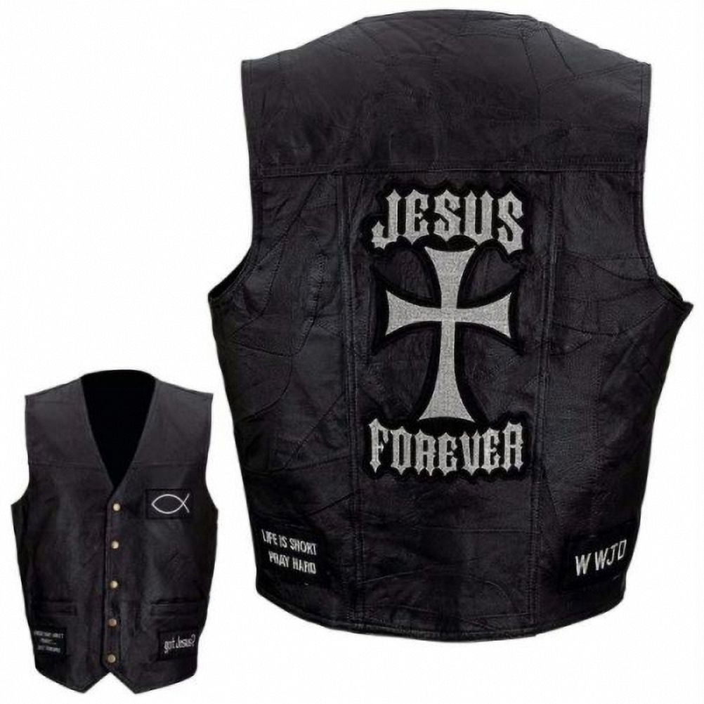 Giovanni Navarre® Italian Stone™ Design Genuine Leather Vest With