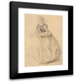thumbnail image 1 of Giovanni Paolo Panini 18x24 Black Modern Framed Museum Art Print Titled - Standing Woman with an Ermine Muff (18th Century), 1 of 5