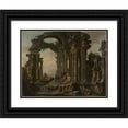 thumbnail image 1 of Giovanni Paolo Pannini 18x15 Black Ornate Wood Framed Double Matted Museum Art Print Titled - Roman Ruins, 1 of 5