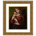 thumbnail image 1 of Giovanni Pietro Rizzi Pedrini 12x14 Gold Ornate Wood Frame and Double Matted Museum Art Print Titled - Madonna and Child, 1 of 4