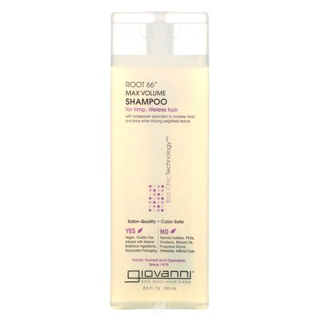 Giovanni, Root 66, Max Volume Shampoo, For Limp, Lifeless Hair, 8.5 fl oz (250 ml), Pack of 2