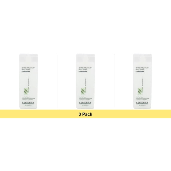 Giovanni Tea Tree Triple Treat Invigorating Conditioner, 8.5 oz - 3 Pack