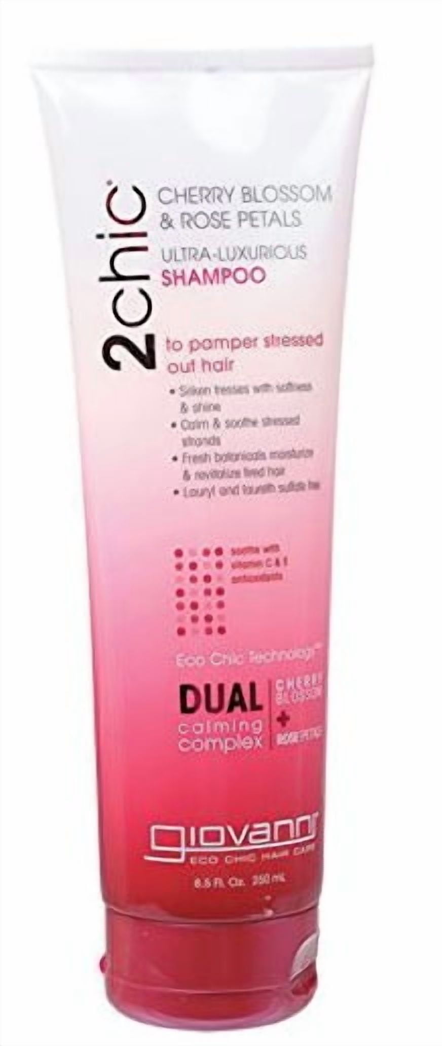Giovanni Ultra Luxurious Shampoo, Cherry Blossom and Rose Petals for Curly, Wavy Hair, Sulfate Free, No Parabens, 8.5 fl oz